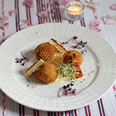 Sonkás-gombás arancini